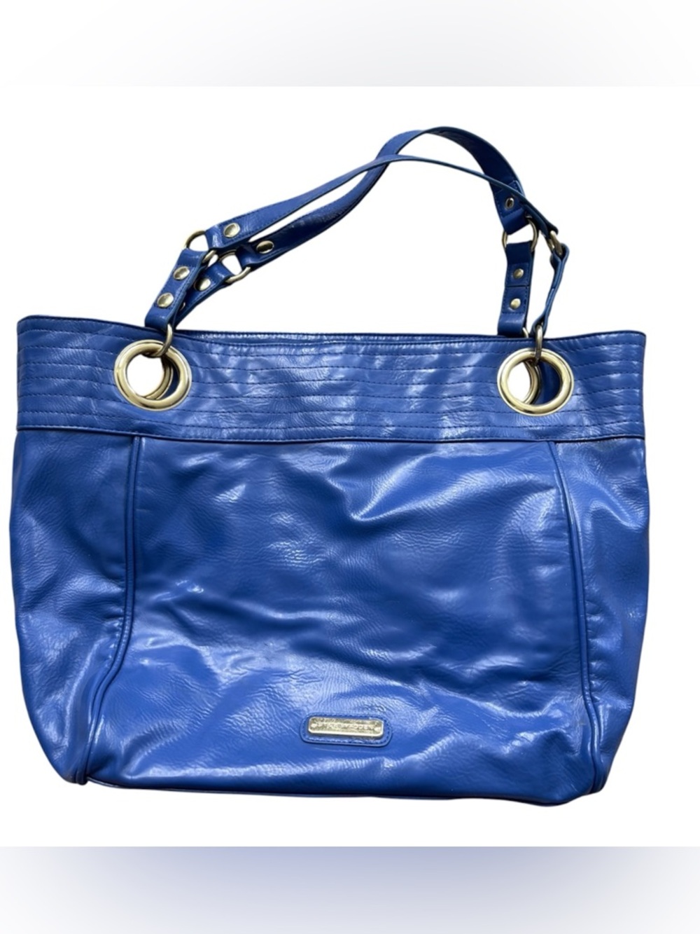 Steve Madden large pleather tote bag blue